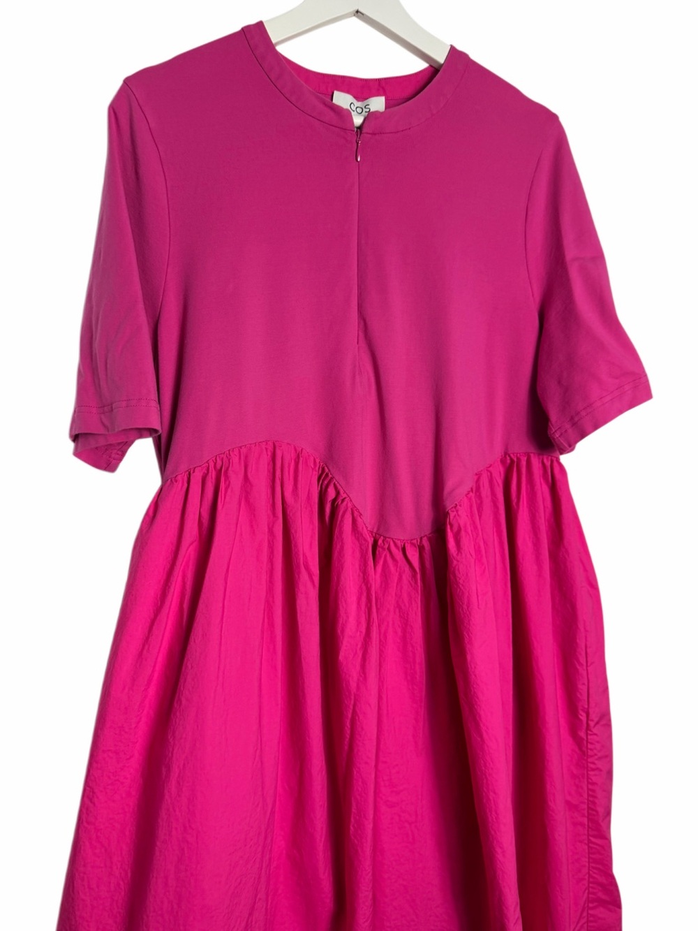 COS Asymmetrical Waist Midi Cotton Dress - Picture 5 of 8
